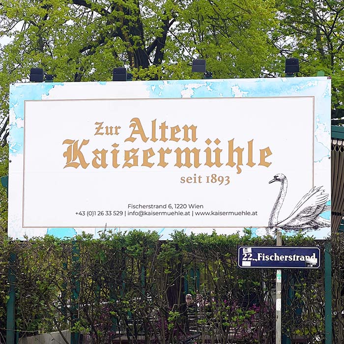 Kaisermühle - Schild